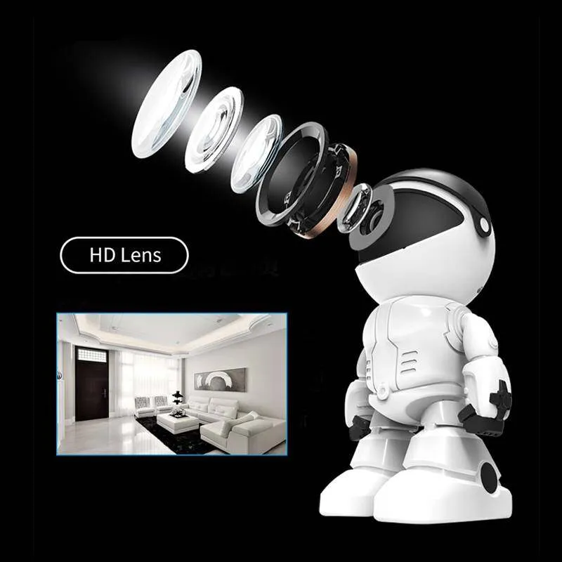 1080P Robot IP-camera Beveiligingscamera 360 WiFi Draadloos 2MP CCTV-camera Smart Home Videobewaking P2P Huisdieren Babyfoon Binnen