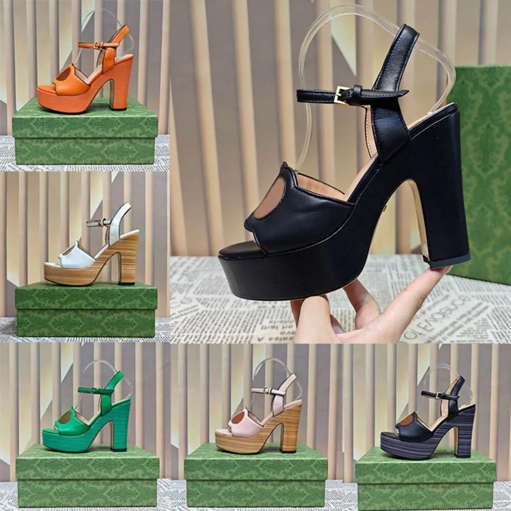 Designers Sandaler Fashion Heels Platform Shoes Open Toe Dress Shoes Ankel Strap Wedding Party Shoes EU35-42 Med Box 507