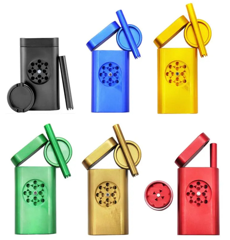 Conjunto de caixa de moagem colorida, kit de máquina de alumínio de metal com tubo de fumaça, moedor, combinação de porta-cigarro, filtro cans8021764