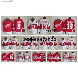 95 Hockey Jersey 9 Gordie Howe 40 Henrik Zetterberg 19 Steve Yzerman 13 Pavel Datsyuk Vintage CCM Authentic