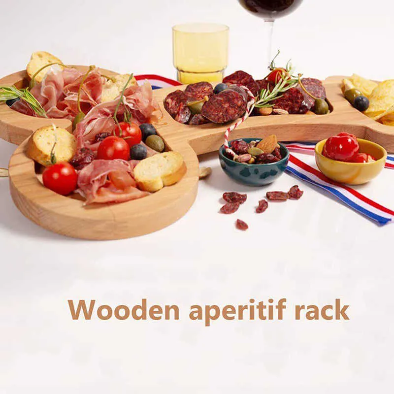 Dishes Plates Wooden Cheese Board Serving Tray Dick-shaped Snacks Sausages Cakes Aperitif Charcuterie Food for Gifts Y2303