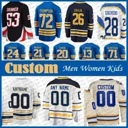 ``Sabres``26 Rasmus Dahlin 89 Alex Tuch  Hockey Jersey Custom Men Women Kids Kyle Okposo Zemgus Girgensons Tage Thompson Jeff Skinner Craig