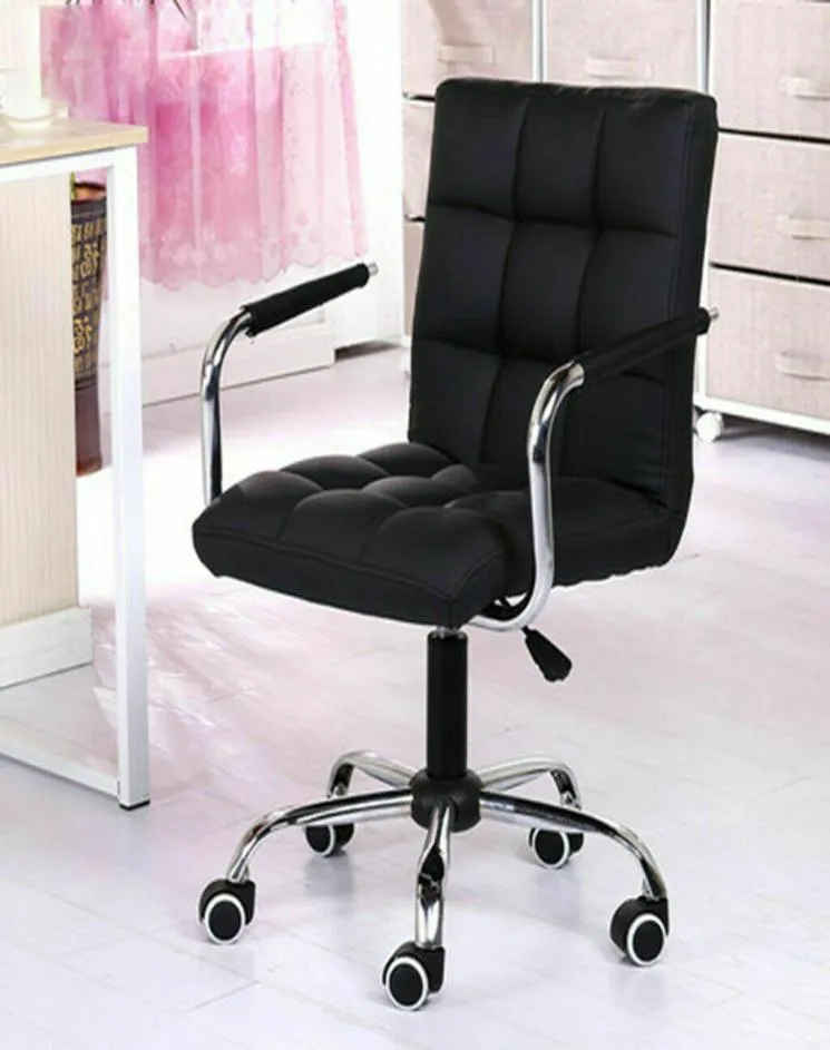 New Modern Office Executive Chair PU Leather Computer Desk Task Hydraulic Black4053389