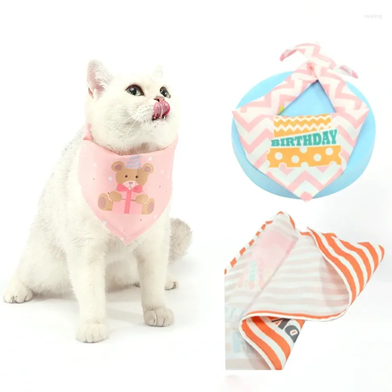 Cão vestuário pet filhote de cachorro gato cachecol bandana colar pescoço saliva toalha pu algodão acessórios impressão triângulo neckerchief