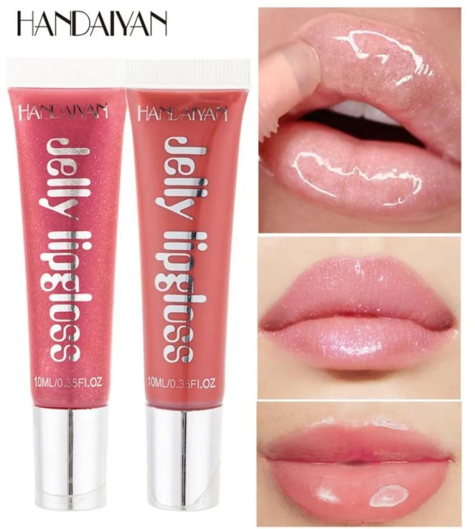 HANDAIYAN 12 Farben Candy Jelly Lipgloss Spiegel Feuchtigkeitsspendender flüssiger Lippenstift Langanhaltendes Make-up Lipgloss Plumping6246040