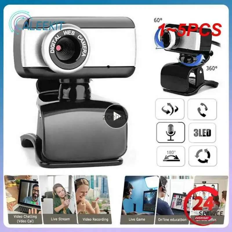 Web Kameraları 1 ~ 5 PCS 480P Webcam Zoom Webcam Mikrofonlu USB 2.0 Web Kamerası+Mikrofon CMOS Sensör Masaüstü/Laptop/PC/L240105 için Sürücüsüz Webcam