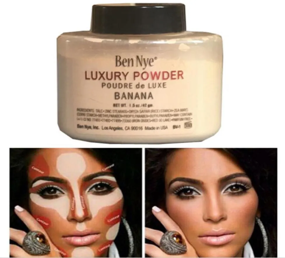 Бренд Ben Nye Banana Powder 42g85g Флакон Роскошная пудра Poudre de Luxe Banana Loose Foundation Beauty Makeup Highlighter6832450