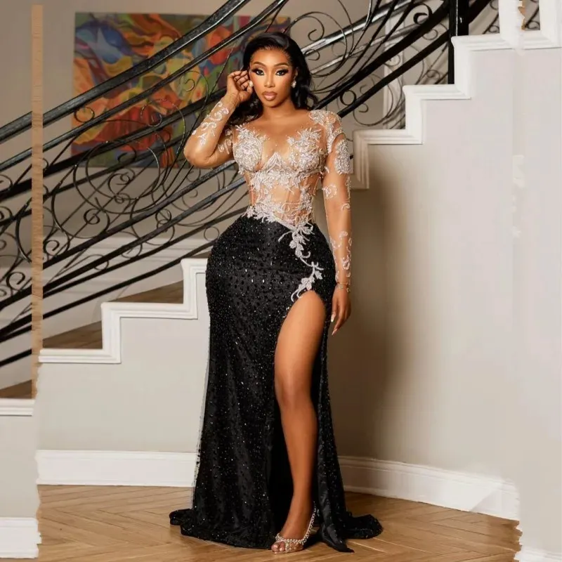 strapless open back dress Blue Lace Long Sleeve Open Back See Through Long Evening Prom Dresses, M199  – Simidress
