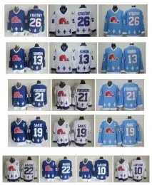 Quebec``northerners``Vintage Hockey Jerseys 21 Peter Forsberg 19 Joe Sakic 13 Mats Sundin 26 Peter Stastny 10 Lafleur 22 Marois Retro Jersey