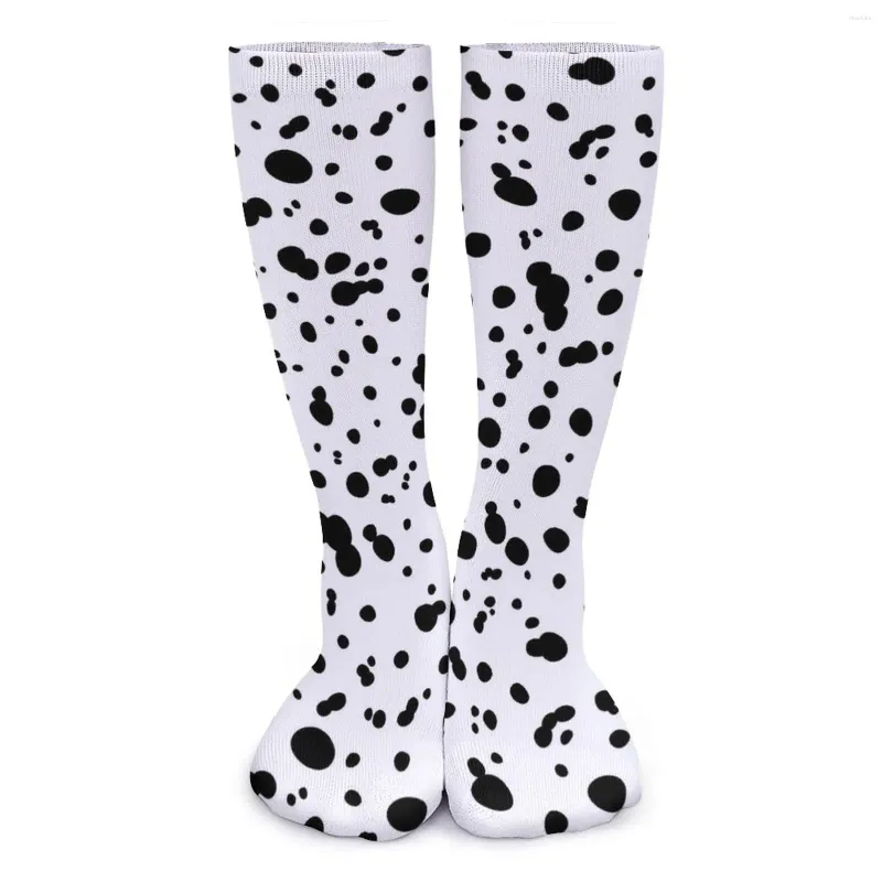 Chaussettes à pois dalmatien pour femmes, bas imprimés d'animaux, personnalisés, loisirs, printemps, antidérapants, pour Couple, course confortable