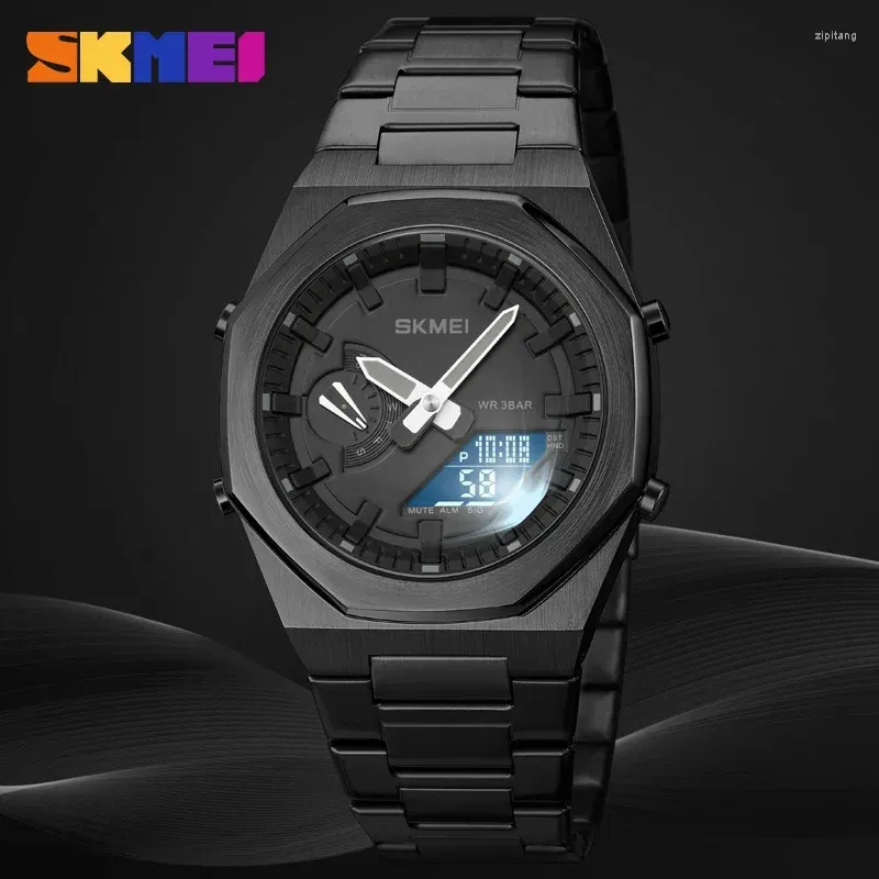 Horloges SKMEI Sporthorloge voor heren Mode Casual 1816 Quartz Digitale Chronograaf Achterlicht Waterdichte herenklok