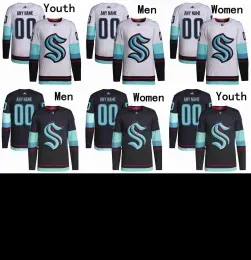 CUSTOM  Hockey Jerseys Kraken 7 Jor dan Eberle 6 Adam Larsson 28 Carson Soucy 16 Jared McCann 29 Vince Dunn 9 Ryan Donato 21 Alex Wen