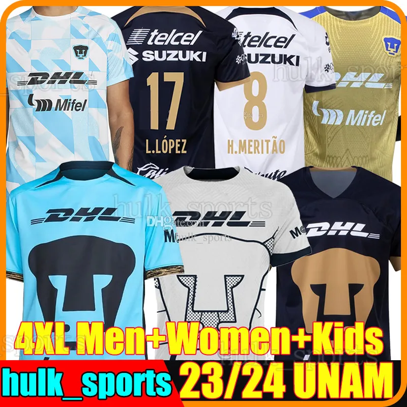 4XL Liga MX UNAM Mexiko 3rd soccer jerseys 23/24 third DANI ALVES F.ALVAREZ C.GUTIERREZ N.FREIRE J.I.DINENNO 2023 2024 goalkeeper football shirts shorts men women kids kit