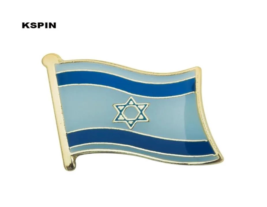 Pin de solapa de bandera de Israel, insignia de bandera, alfileres de solapa, insignias, broche KS02057581962