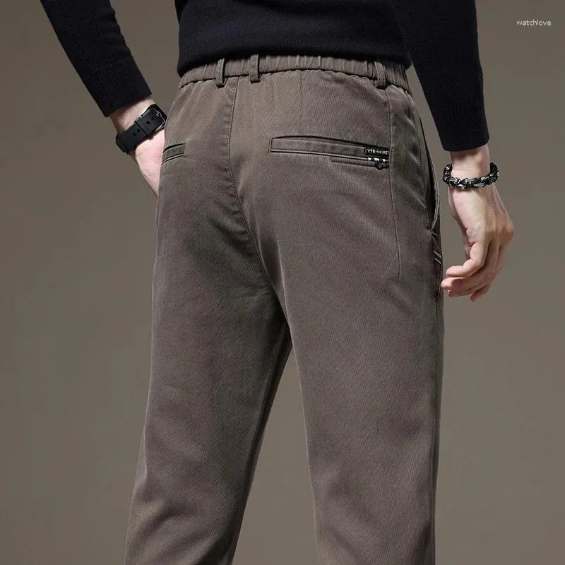 Men's Pants Business Smart Casual Men 2024 Spring And Autumn Solid Color Straight Trousers Male Mid Regular Fit Clothing