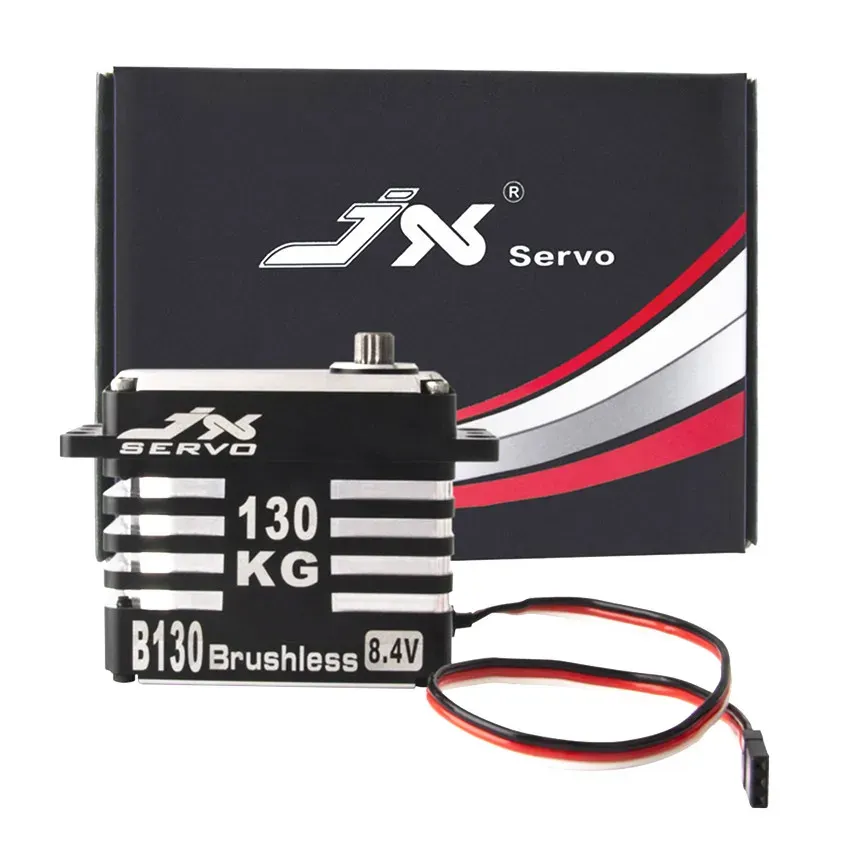 Jx b130 130kg ultra-grande torque hv servo digital sem escova 1/5 gasolina rc carro drone industrial hv servo para acessórios de carro rc