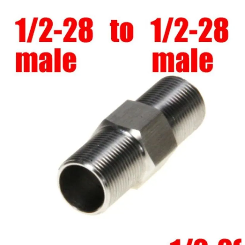 Fuel Filter 1/2-28 Male To Stainless Steel Thread Connector For Napa 4003 Wix 24003 Ss Soent Trap End Cap Extension Adapter Drop Deliv Otm7G