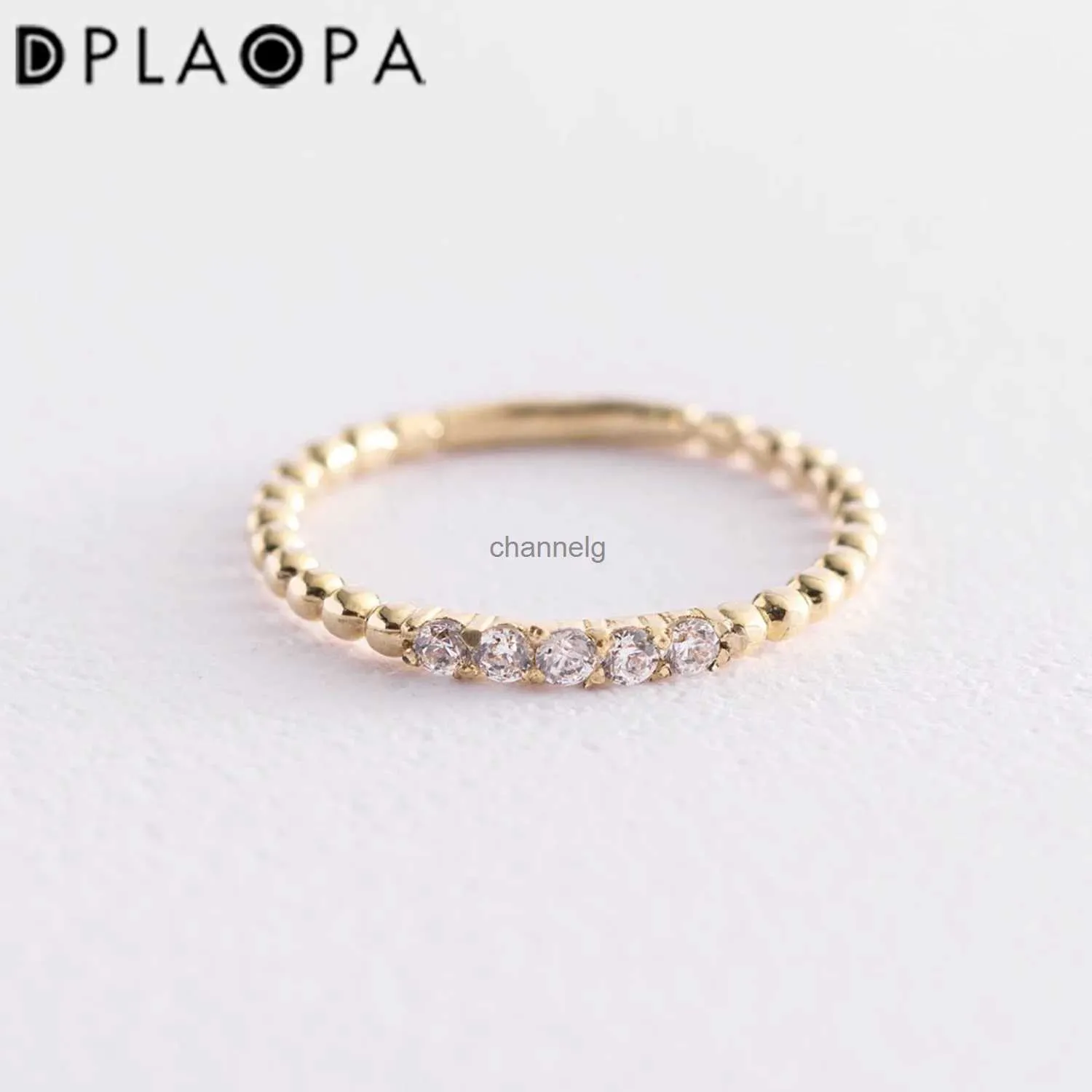 Pierścienie klastra DPlaopa 100% 925 Sterling Srebrny Złoty Rozmiar 5-9 Pierścienia Pierścienia Pierścień sześcienna cyrkonia 2023 Kryształowa biżuteria Slim Biżuteria 2023 YQ240109