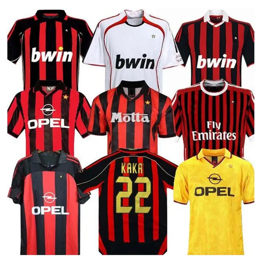 11 12 Retro Ac MiLano shirts 90 91 93 94 95 96 97 Gullit SOCCER JERSEY 02 03 04 05 Maldini Van Basten football KAKA Inzaghi 06 07 08 09 PIRLO SHEVCHENKO BAGGIO Ibrahimovic