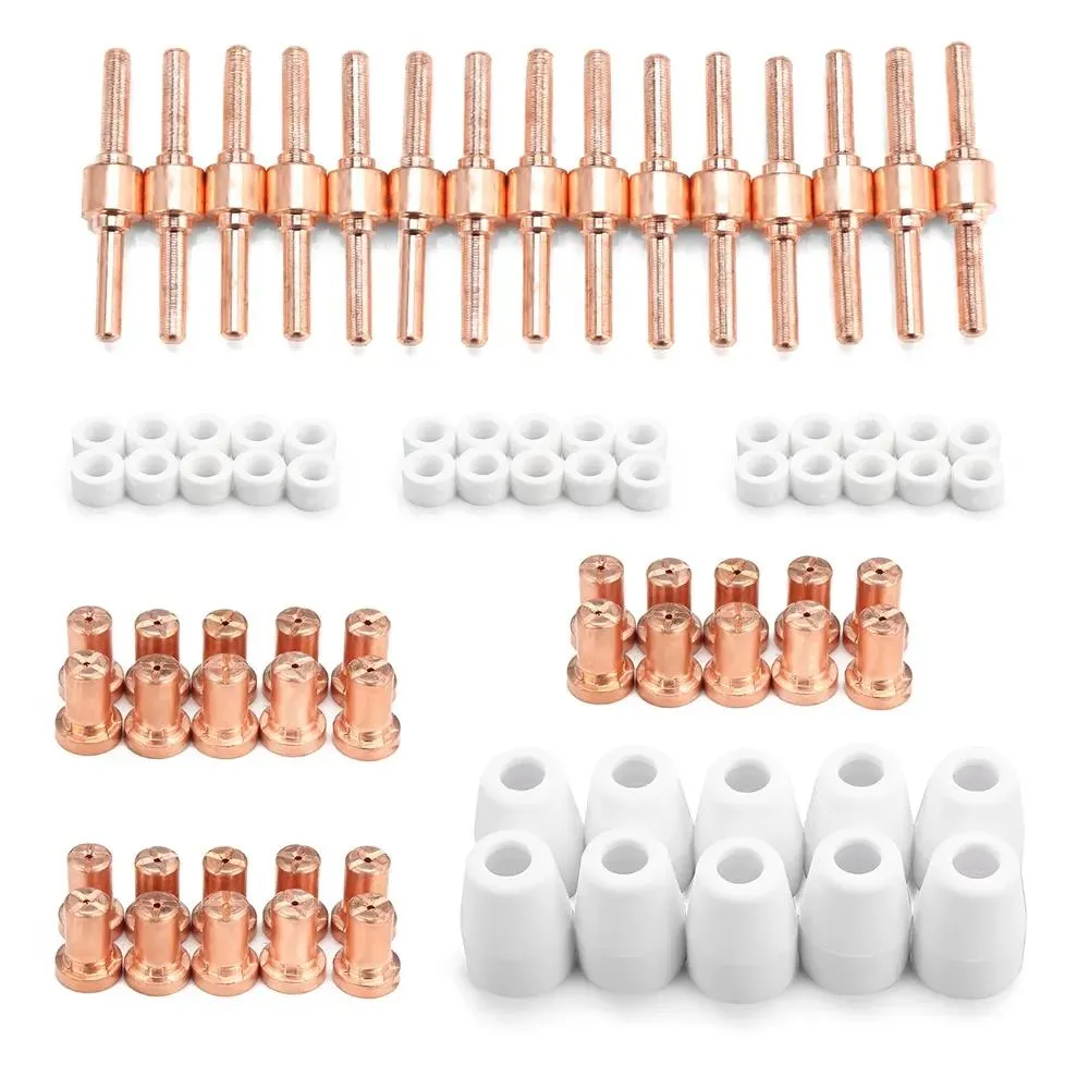 Tools 85pcs PT31 Extended Electrodes Nozzle Tips Plasma Cutter Torch Consumables