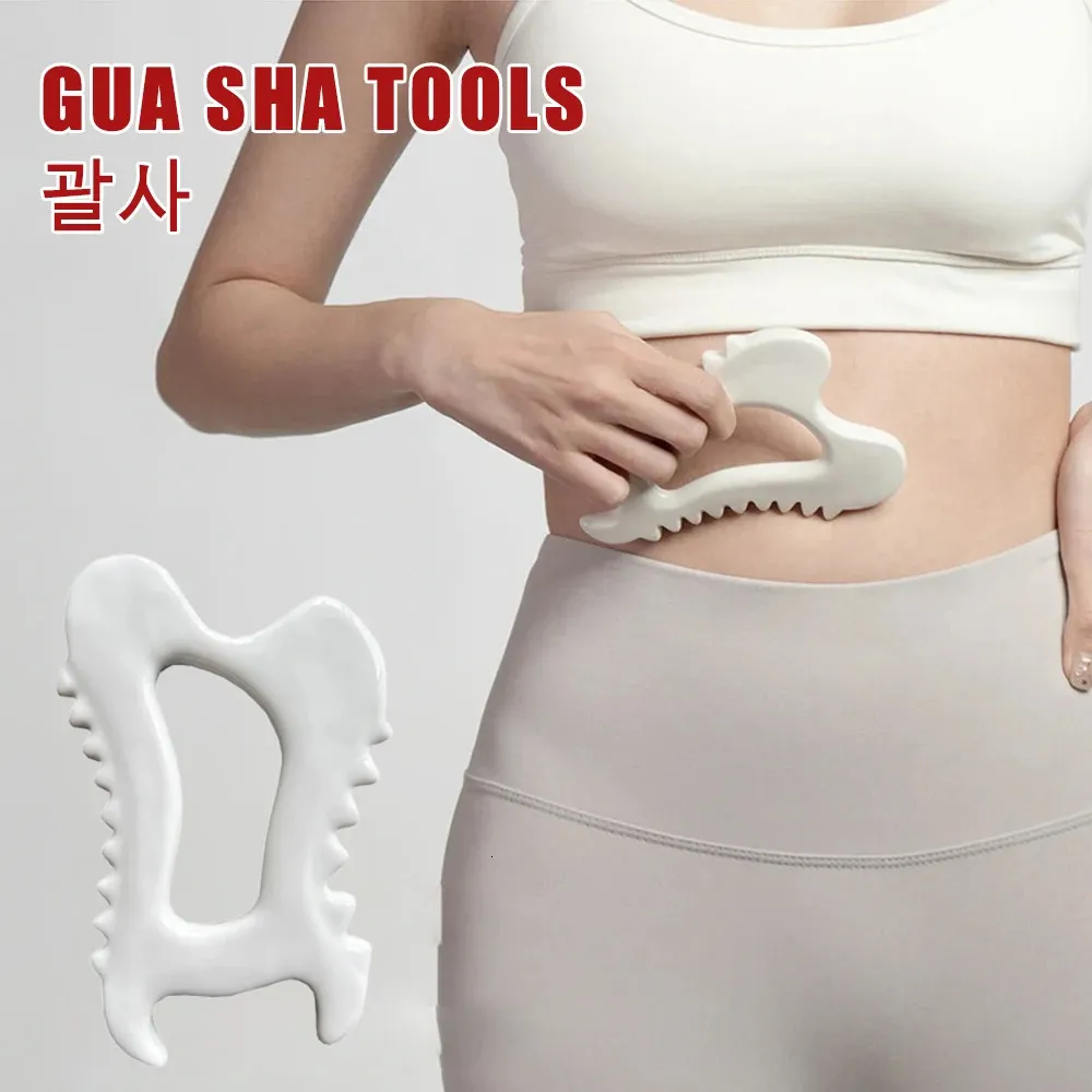 Gua Sha outils Guasha visage masseurs en céramique Gua Sha grattoir conseil pour lifting plus mince réduit les poches corps sculptant 240109