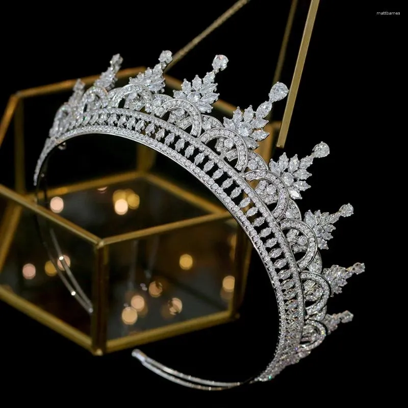 Haarspangen ASNORA High-End-Zirkonia-Diademe, Krone, Kristall, Braut, Hochzeitsaccessoires, Stirnband