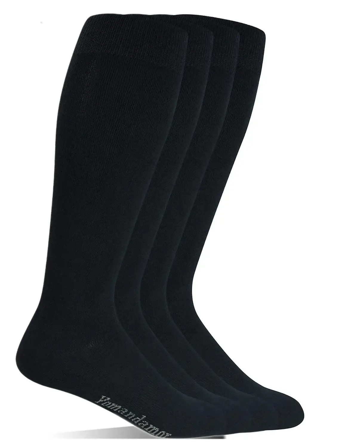 Yomandamor Men's Bamboo Wide The Over the Calf Dress Socks Boot Socks 4ペアLサイズのスーツ240108