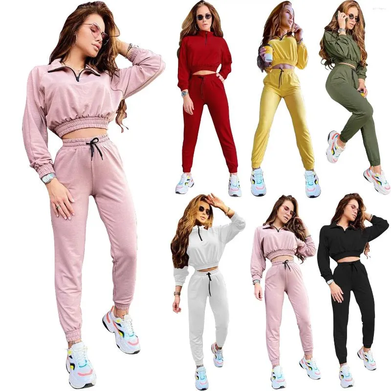 Women's Two Piece Pants Ladies Tracksuits Slim Cotton Solid Women Sportswear Casual Fashion Sweater 2 Pcs Sets Fall Clothes 2024 Urban