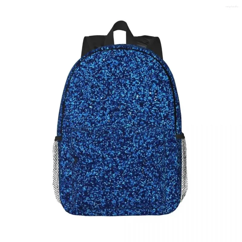 Backpack A Little Blue Glitter Backpacks Boys Girls Bookbag Cartoon Children School Bags Laptop Rucksack Shoulder Bag Large Capacity