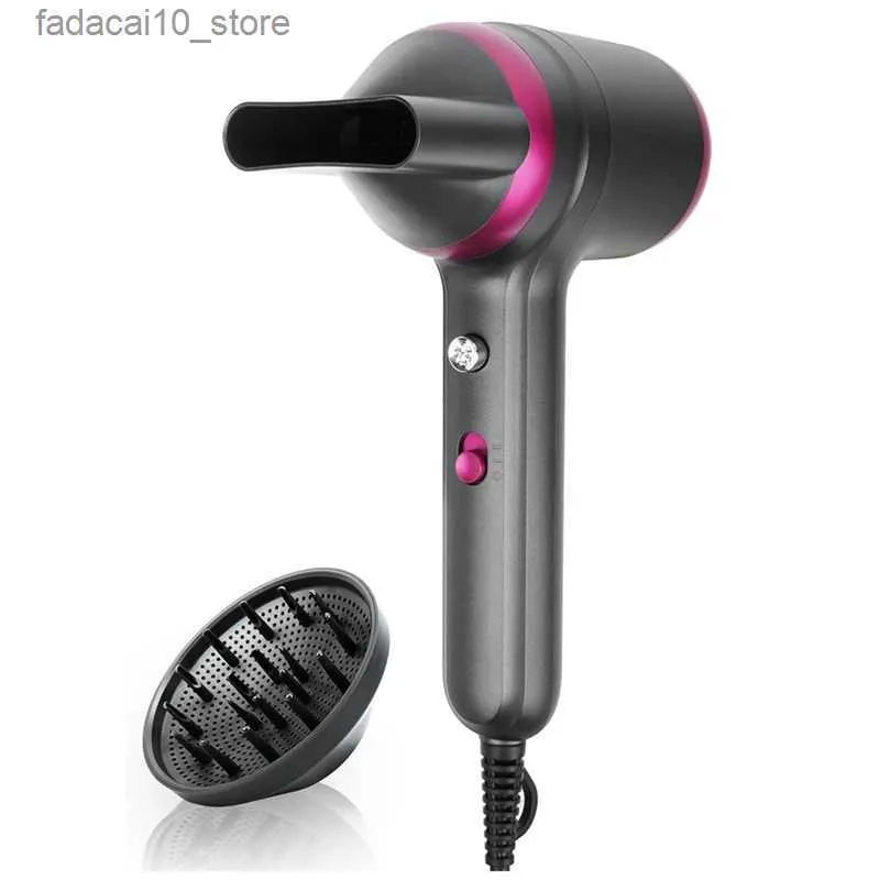 Ion Blow Dryer With Diffuser High Power 1800W Hair Dryer With Curl