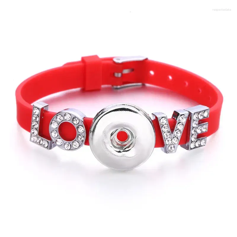 Link Bracelets Sublimation Blank Love Silicone Transfer Printing Diy Consumables Supplies 30pcs/lot