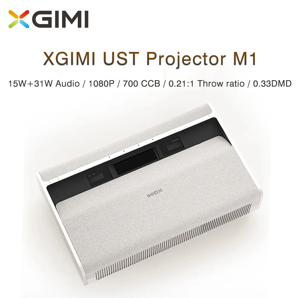 新しいXGIMI M1 ULTRAショートスロープロジェクター1080PフルHD 0.33 DMD UST CINEMA SMARTHDRビデオビーマー用ホームシアター