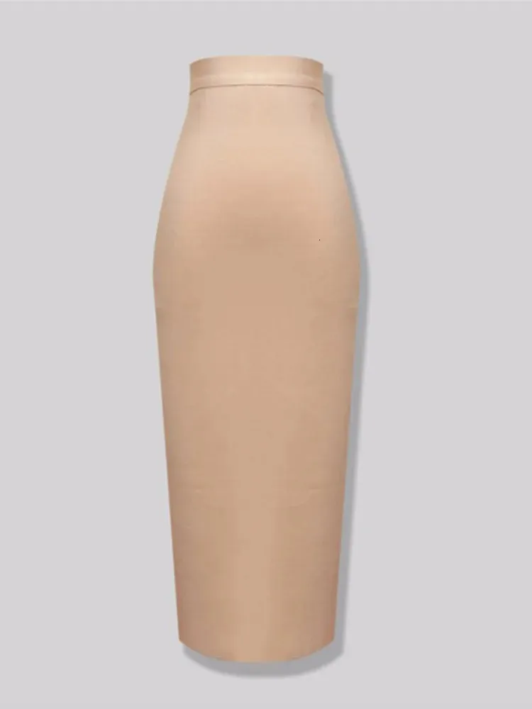 ファッション13カラーXL XL XXLセクシーな膝の長さ包帯スカート女性弾性ボディーコンサマーペンシルスカート78cm 240104