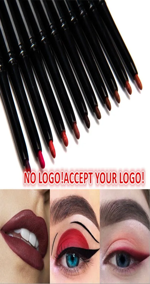 No Brand2in1 Matte Lip Pencil Waterproof long lasting Lipliner Pen accept customized logo3706332