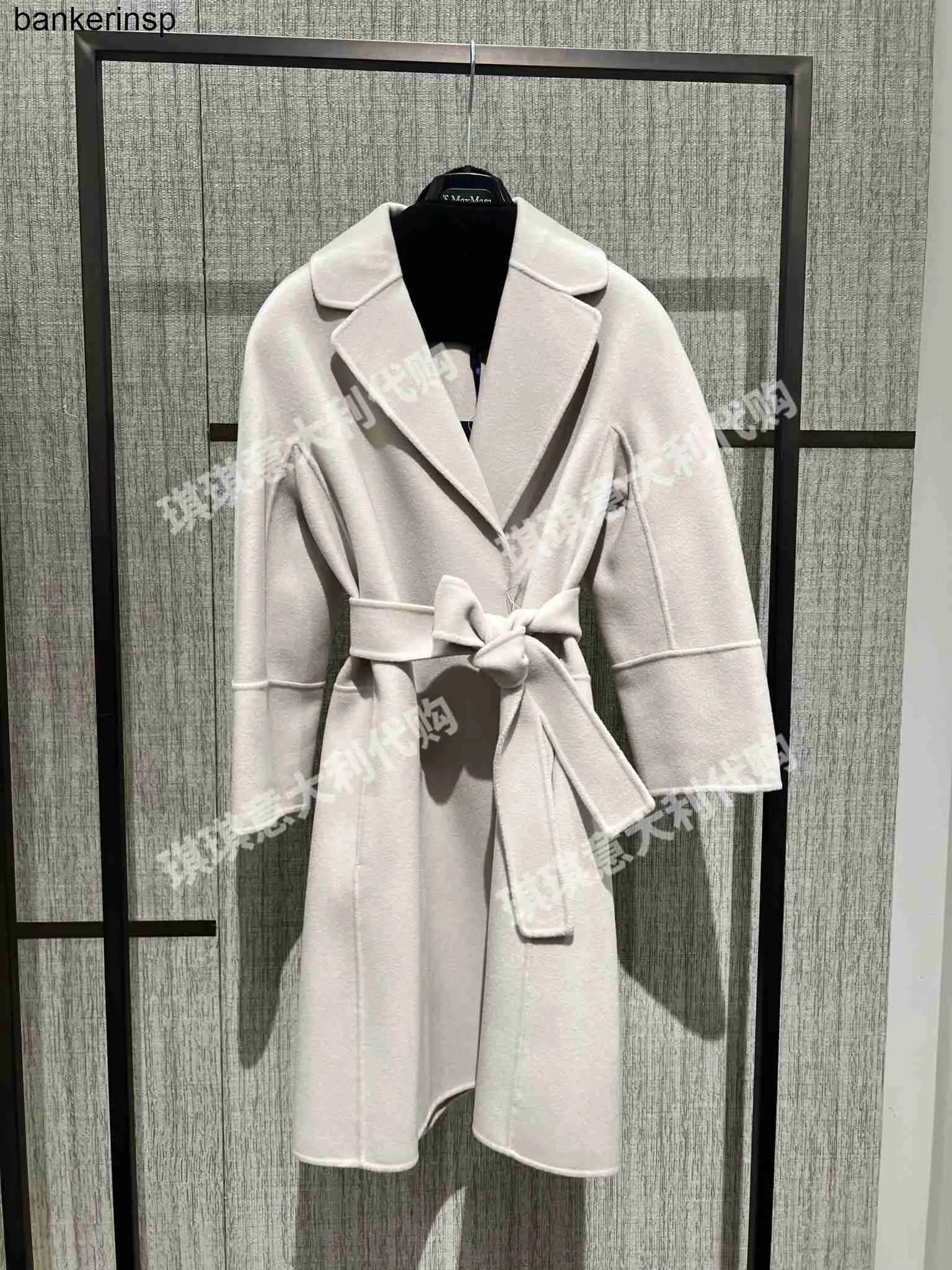 Cappotto in lana Maxmaras Arona Top Quality Italia 2024 Primavera/Estate Versatile Elegante Collo polo Manica lunga ARONAUV3Q