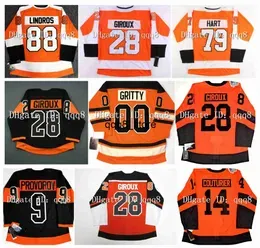 qq88 Carter Hart Flyers Hockey Jersey Owen Tippett Joel Farabee 00 Gritty Kevin Hayes Provorov Sean Couturier RON HEXTALL 89 Cam Atkinson  Reverse Retro Lindblo