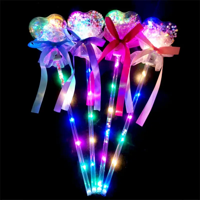 LED Light Sticks BOBO Balloon Party Decoration Star Shape Flashing Glow Magic Wands for Birthday Wedding Party Decor