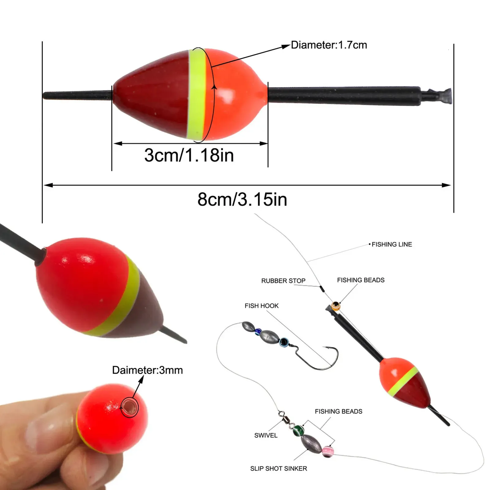 Fishing Bobbers Collection Cork Floats Buoy Set Lighted Paulownia Wood  Plastic Stick Kit Buoyancy 2g 758cm 240108 From Chao07, $20.76