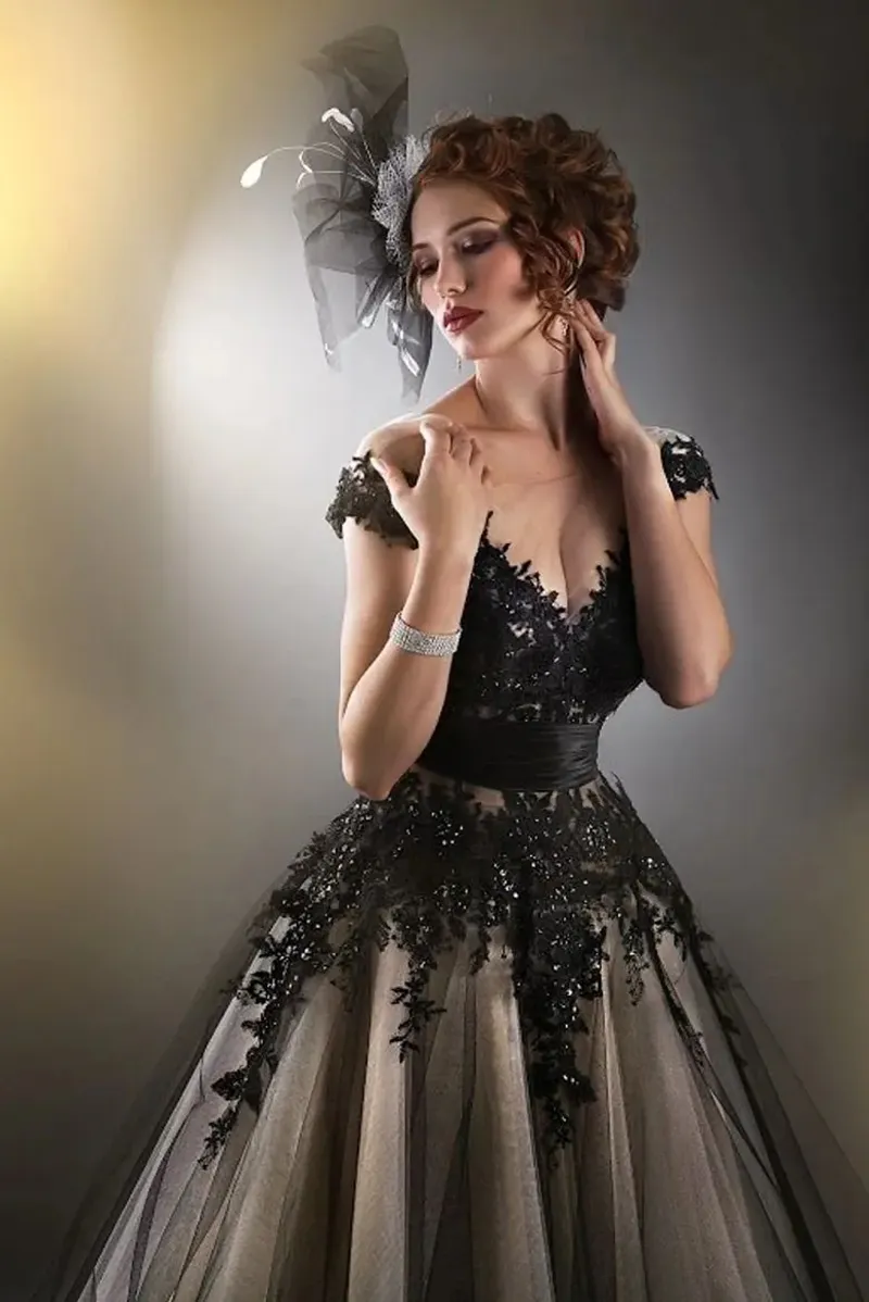 black knee length dress for wedding Gothic Dress, A Line Bridal... From Bestdressing, $137.55 classy little black dress