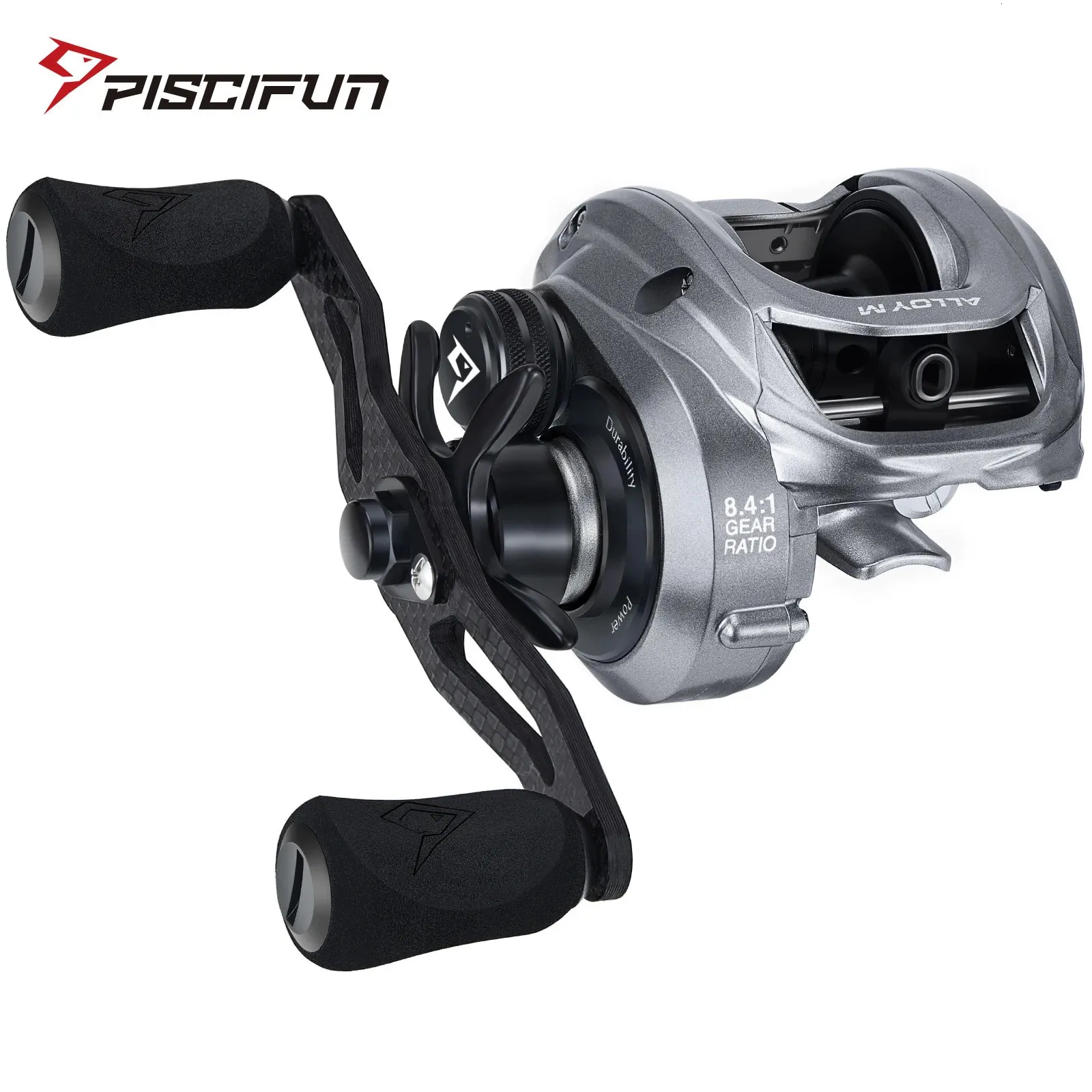 Piscifun Alloy M Metal Baitcasting Reel 10KG 22LB Max Drag with High Low Speed Shield Bearings Strong Salt Water Fishing 240108
