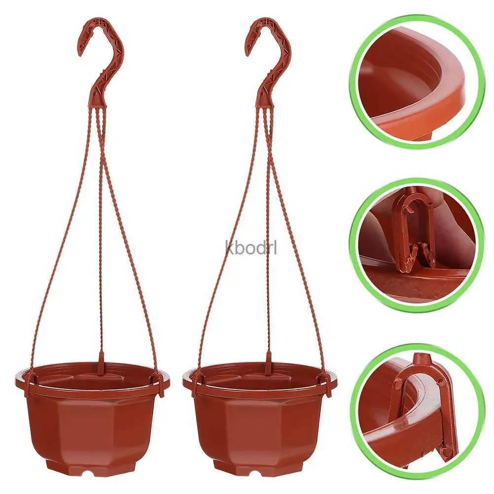 Plantenbakken Potten 15 sets Scindapsus Bloempot Plastic Bloem Planter Hangende Plant Pot met Haken YQ240109