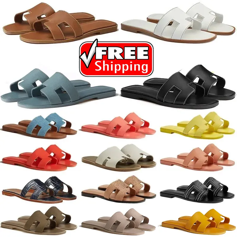 Oran Slippers Sandaal Gold Box Slides Blanc Nior Kalfskin Leather Rose Jaune Curcuma Vinicunca Pale Vert Pomme Epsom Rouge Jaipur Orange Joey Womens