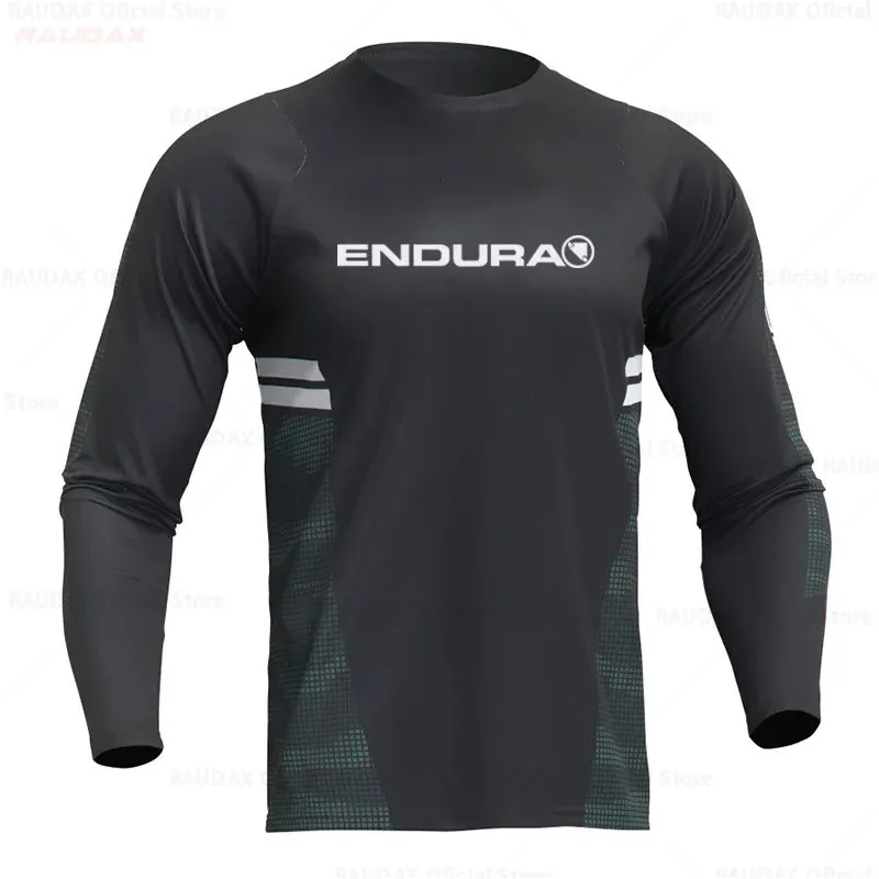Raudax Endura Sports Team Bicycle Long Sleeve Mtb Jersey Youth Motorcycle Downhill T-shirt Mx Motocross Jerseys Sportwear 240109