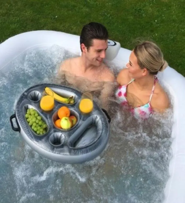 Inflatable Spa Bar Tub Spas Floating Drinks and Food Holder Tray Life Range8136890