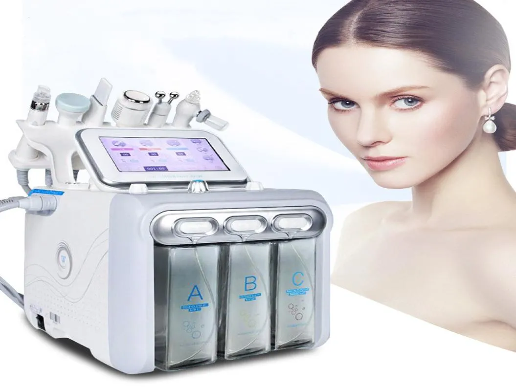 6in1 Hydrafacial Dermabrasion Machine Water Oxygen Jet Peel Deep Cleansing RF Face Lifting Cold Hammer Microdermabrasion2681593