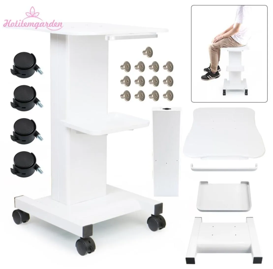 Beauty Center Iron Trolley Stand Monterad Iron Trolley Roller Cart för kavitation Slimming Lipo Machine Stand för Display3436332