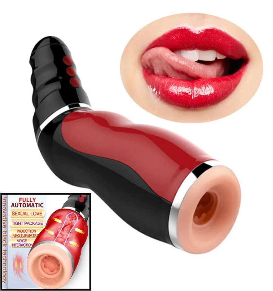 Deep Throat Clip Saugen Saugen Stöhnen Interaktion Induzierter Vibrator Künstliche Vagina Echte Pussy Männlicher Masturbator Sexspielzeug für Männer S193203413