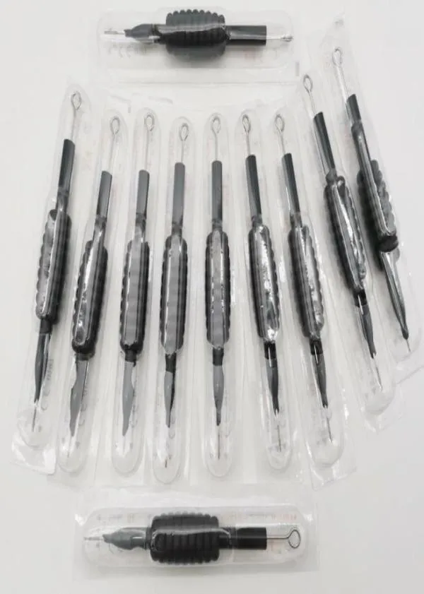 9RS 19MM 35Pcs Silicon tattoo needle grip tip Black color Disposable tattoo tubes Grips With Needles94815316974957