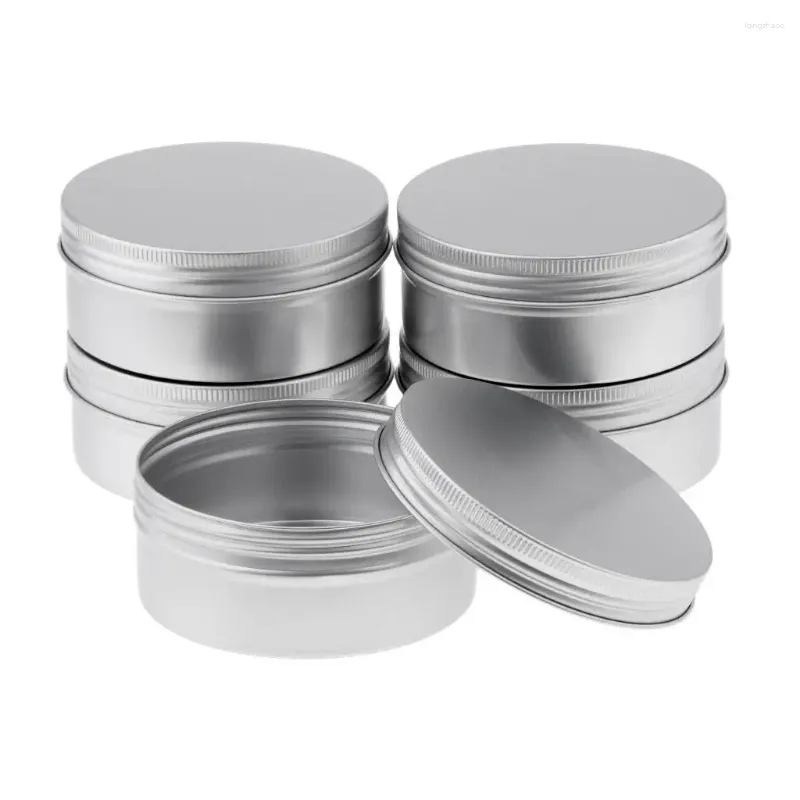 Garrafas de armazenamento 5 Pcs 250ml / 8.8oz Recipientes de viagem cosméticos vazios de alumínio para balas de doces