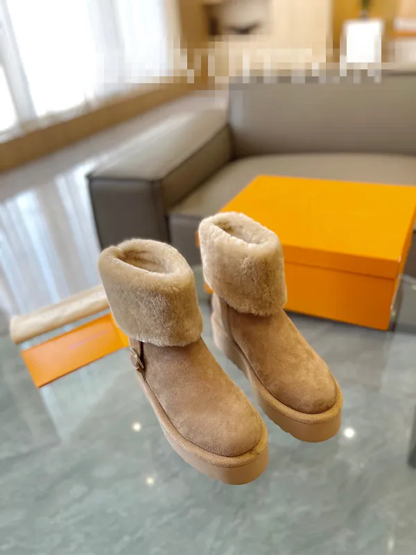 Woman Tasman Slippers Chestnut Fur Slides Sheepskin Shearling Slippers Mules Men Ultra Mini Platform Boot Slip-on Shoes Suede Upper Comfort Fall Winter 1209